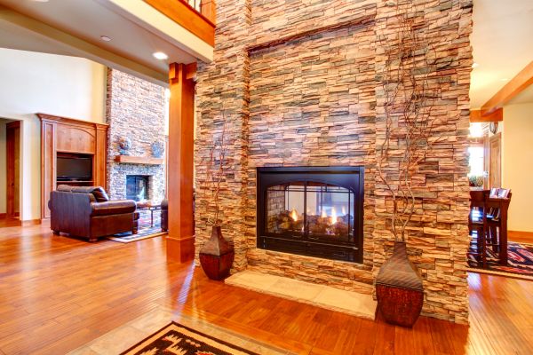 Stone Hearth Installation in Bellevue